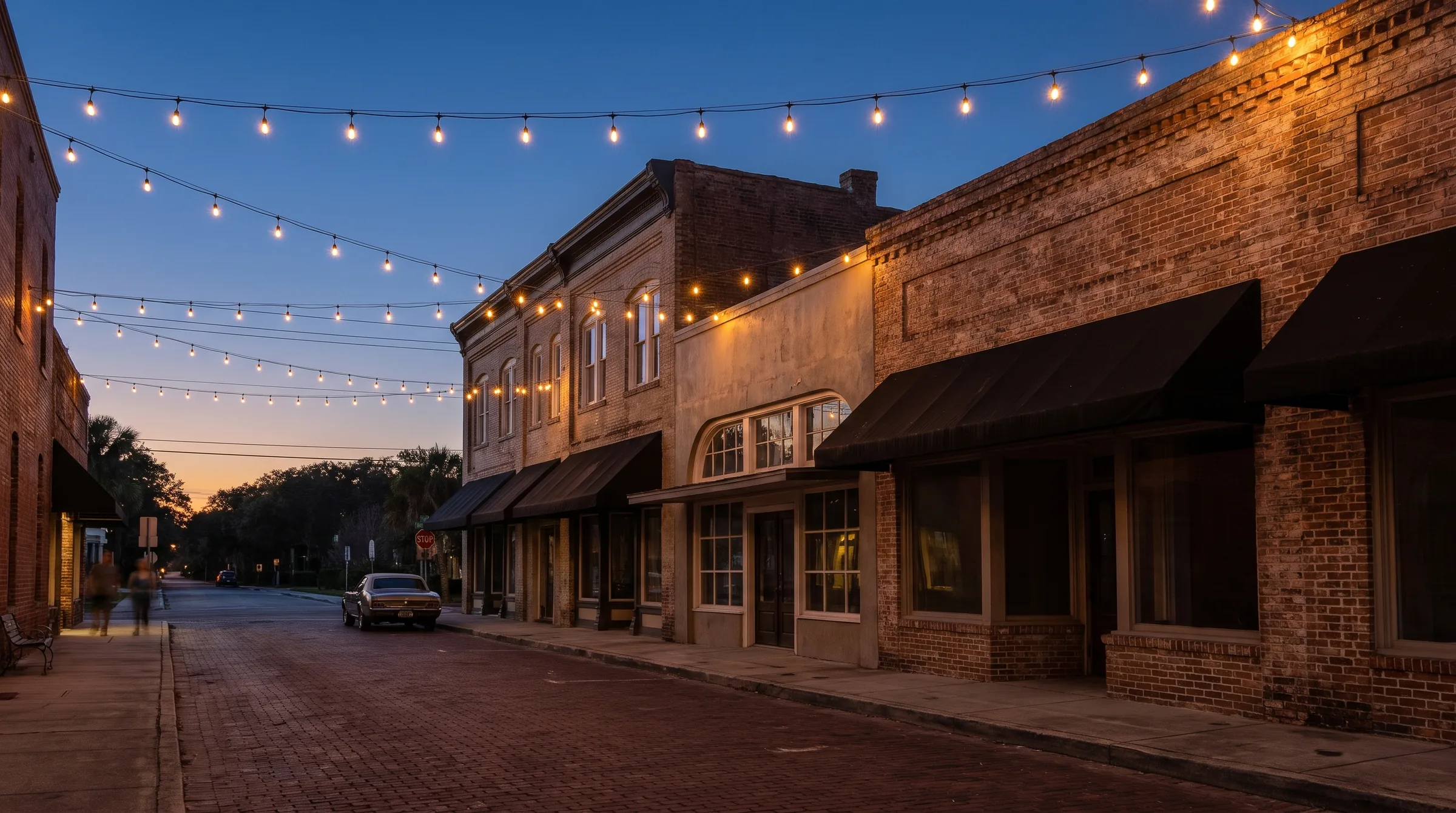 Cocoa, Florida at dusk