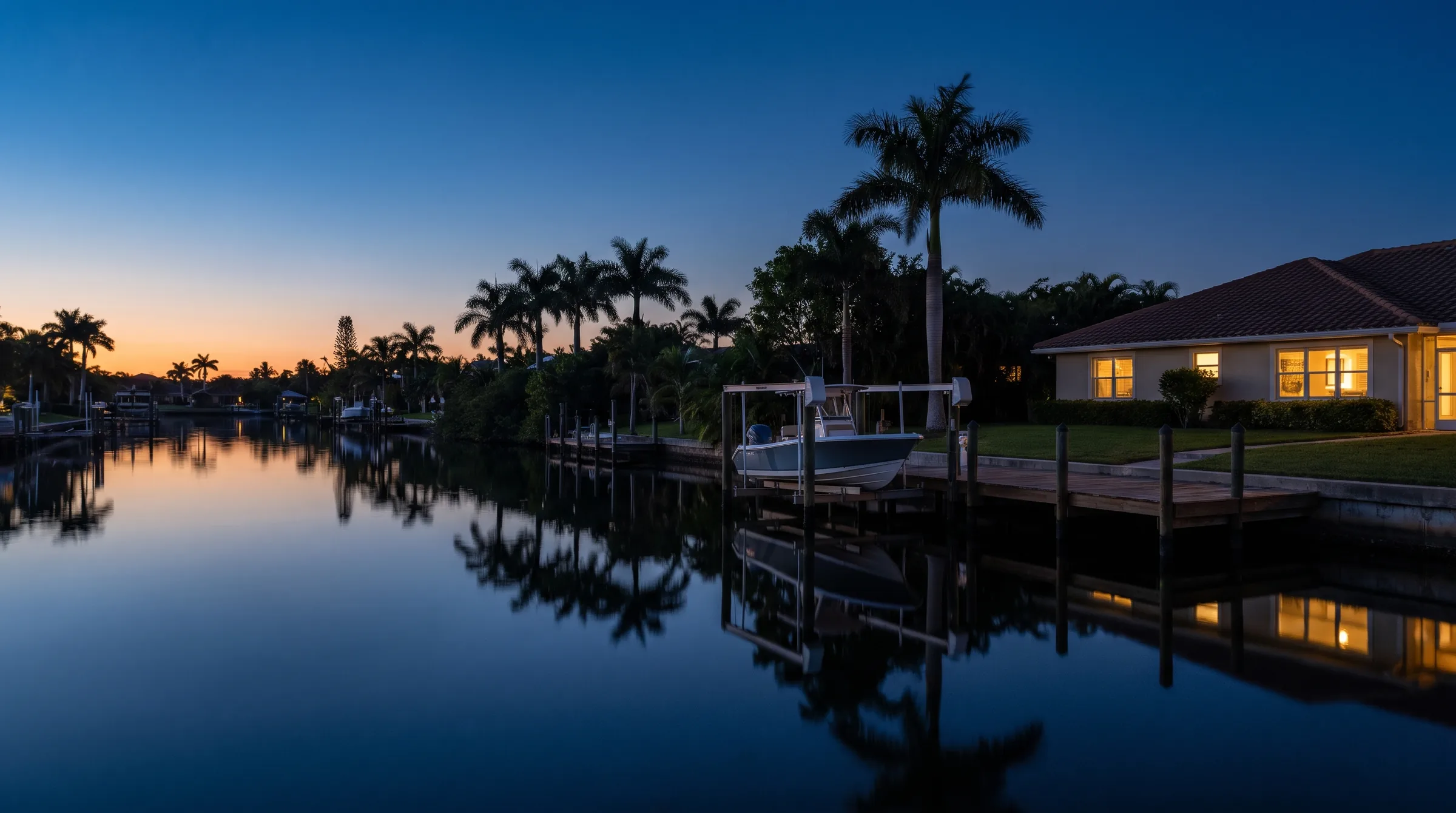 Satellite Beach, Florida at dusk
