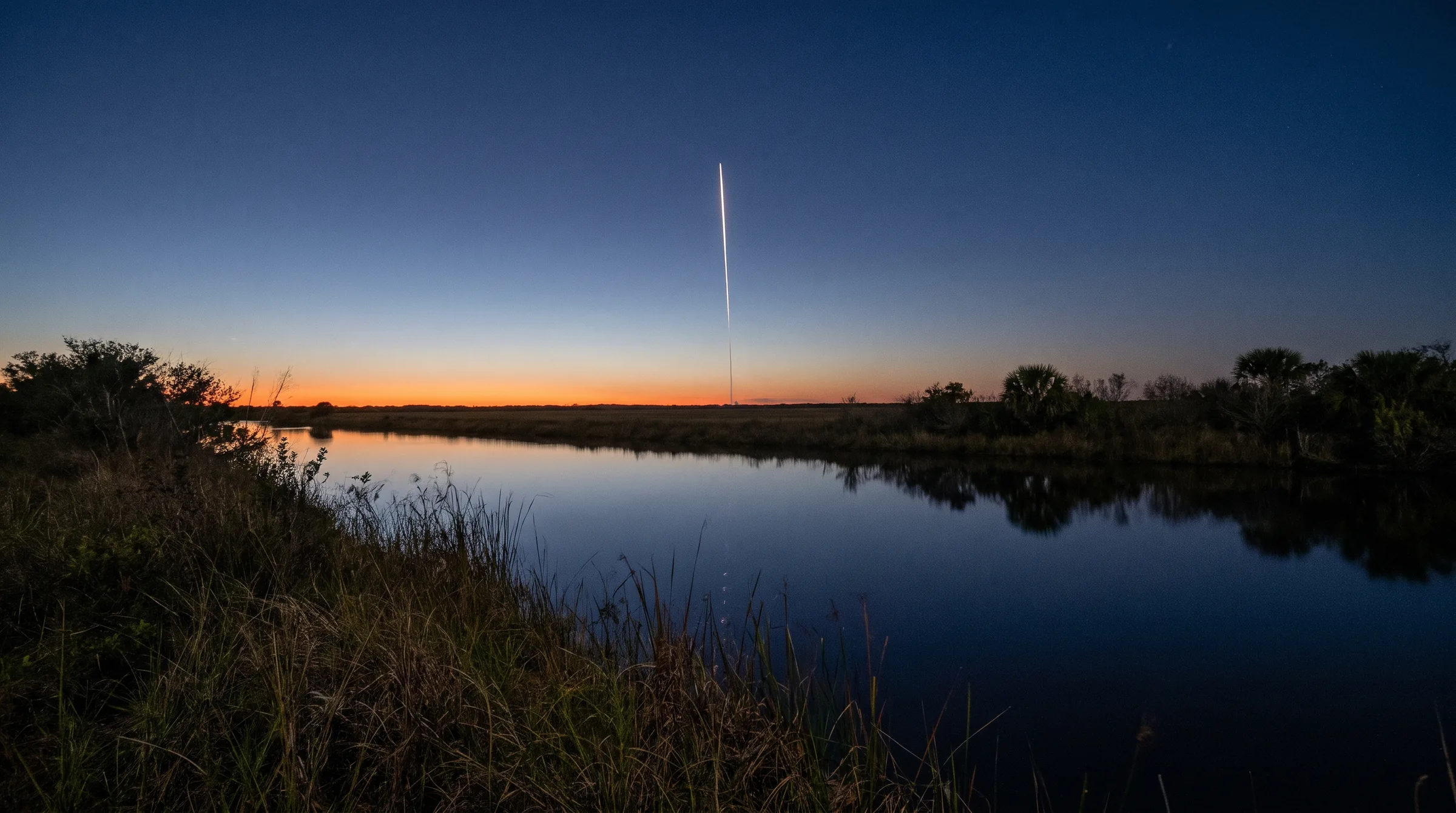 Titusville, Florida at dusk